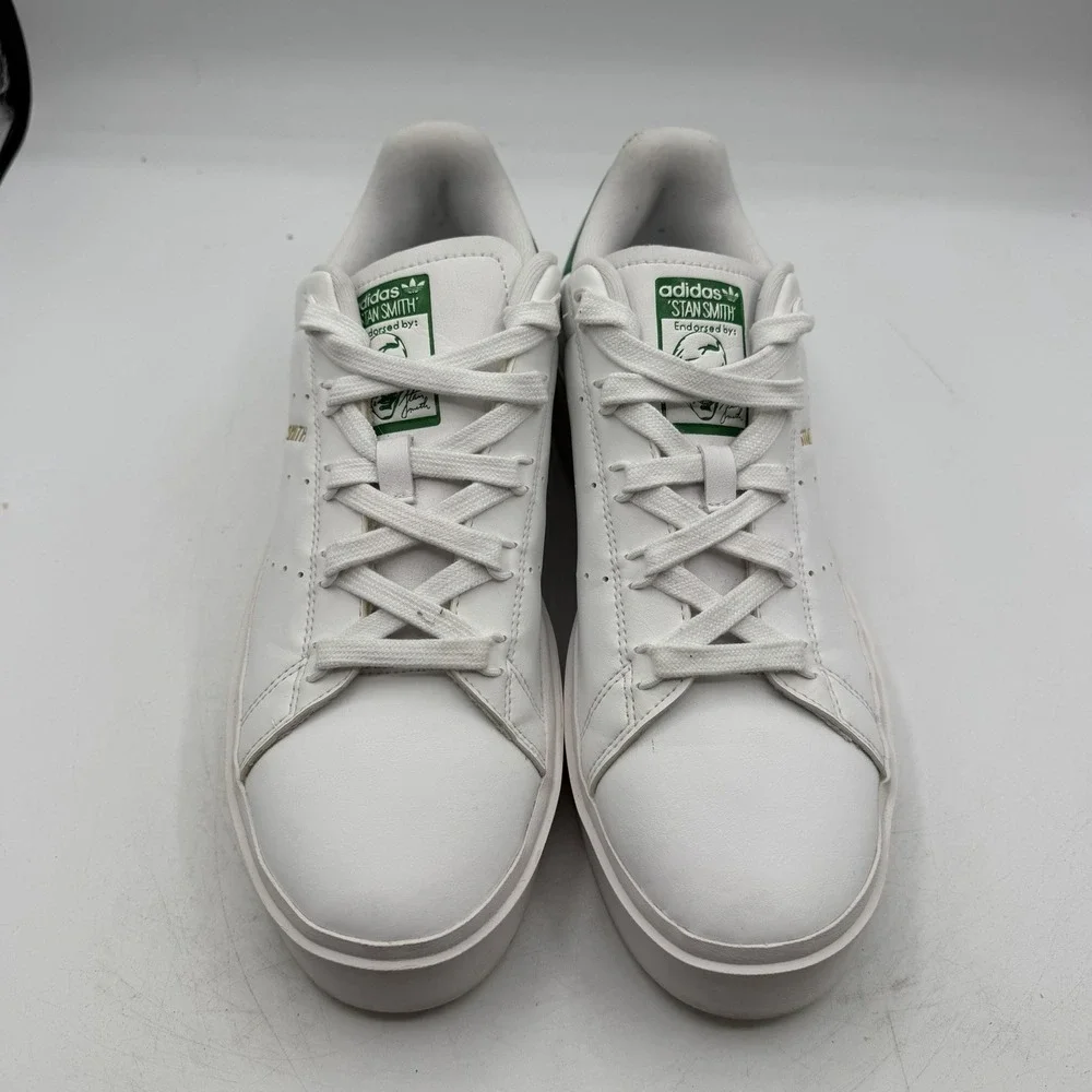 Adidas Stan‎ Smith Bonega Shoes Womens 10.5 White/Green Platform Sneakers GY9310